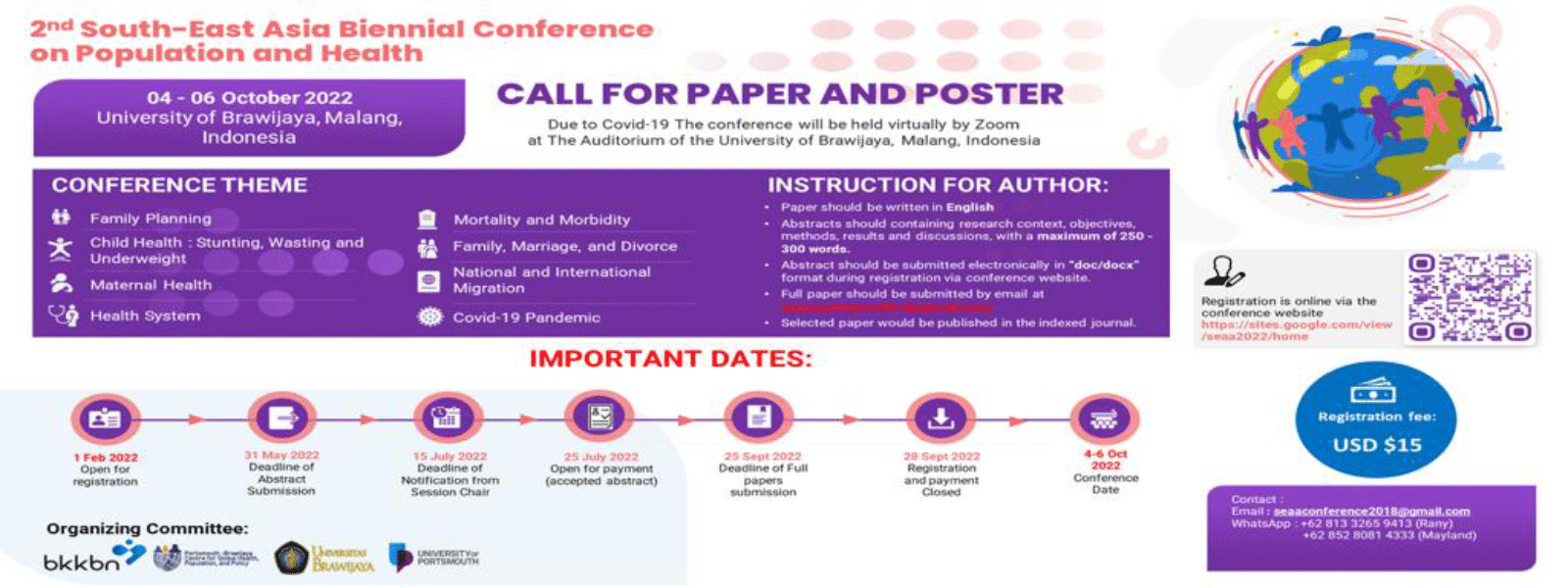 Flyer 2nd Biennial Conference South-East Asia Population and Health(1)